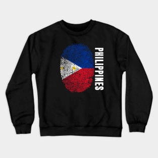 Philippines Flag Fingerprint My Story DNA Filipino Crewneck Sweatshirt